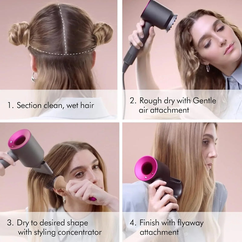 Secador de cabelo elétrico para viagem e uso doméstico